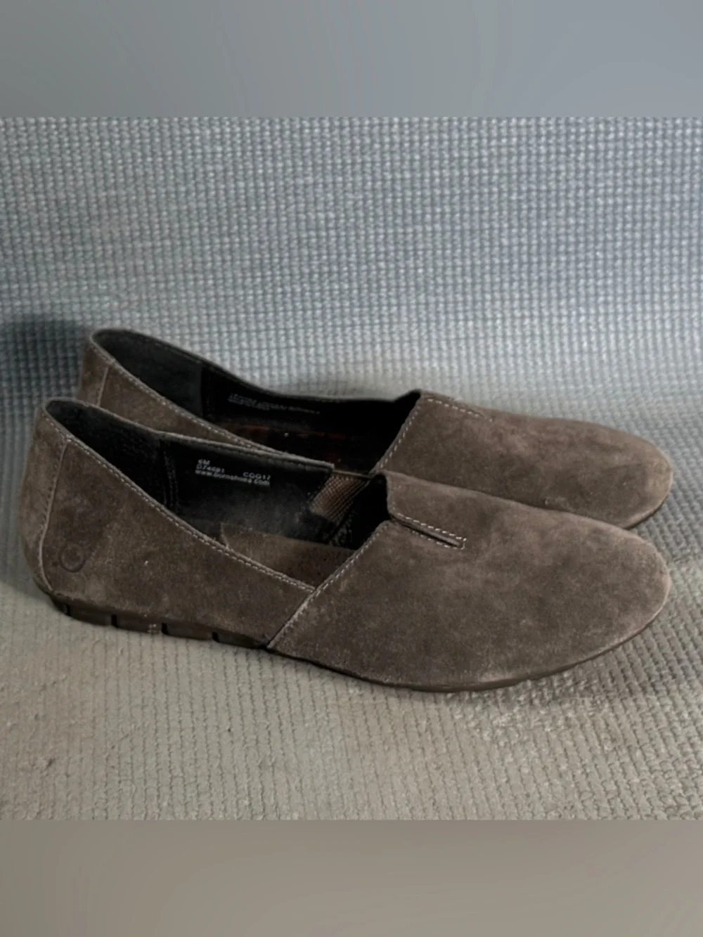 Born Sebra Gray‎ Suede Comfort Moccasin Flat Loafers Shoes Women’s Size 6